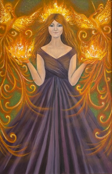Pittura intitolato "Живительный поток" da Liubistok, Opera d'arte originale, Olio