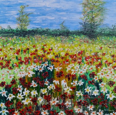 Colored Meadow Malerei mit dem Titel "Colored Meadow" von Daniel Urbaník, Original-Kunstwerk, Öl