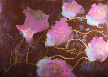绘画 标题为“bells in the golden…” 由Natalja Surikova, 原创艺术品, 墨