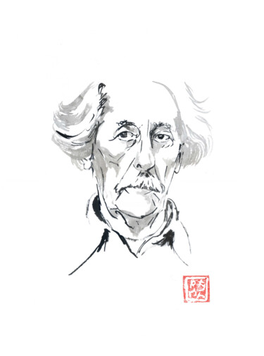图画 标题为“jean rochefort” 由Péchane, 原创艺术品, 水彩