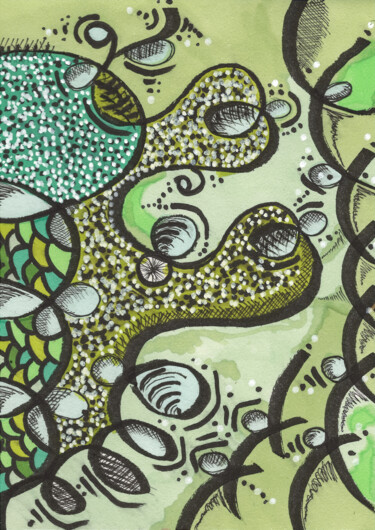 Peinture intitulée "Green" par Nicolas Bernié, Œuvre d'art originale, Acrylique