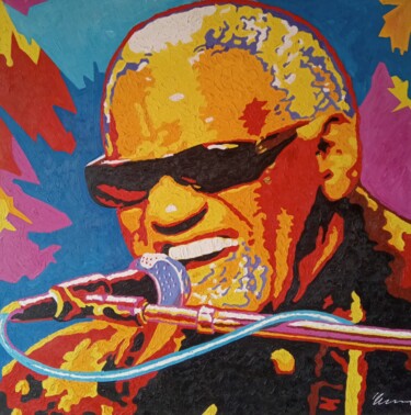 绘画 标题为“Ray Charles acrylic…” 由Filip Petrovic, 原创艺术品, 丙烯