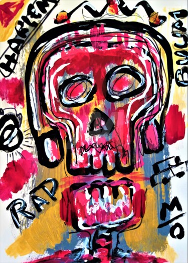 绘画 标题为“Skeleton. Abstract…” 由Headbuum, 原创艺术品, 丙烯