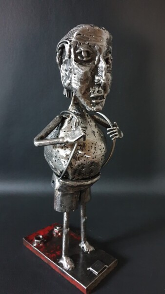 Sculpture intitulée "Aldo" par Sandrine Plumard, Œuvre d'art originale, Métaux