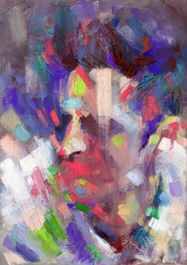 Peinture intitulée "Portrait 5" par Tatiana Ivchenkova, Œuvre d'art originale, Huile Monté sur Autre panneau rigide