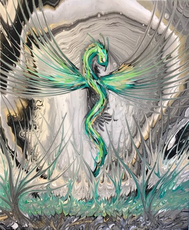 Phœnix Peinture intitulée "Phœnix" par Fabien Dessoly (Symbolic Art BZH), Œuvre d'art originale, Acrylique Monté sur Châssis en bois