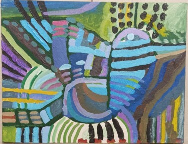 Schilderij getiteld "bird" door Solomon Tair Sharif (Air-T), Origineel Kunstwerk, Olie