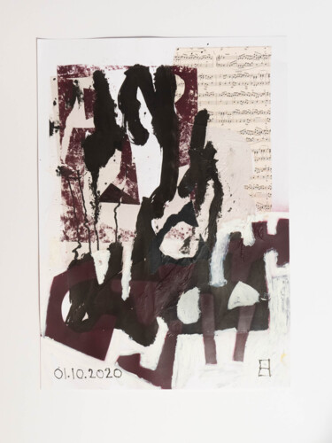 Collages titled "Collage muziek" by Philip Vencken, Original Artwork, Collages