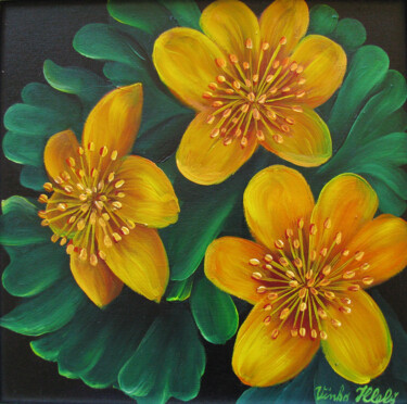绘画 标题为“Flowers ii” 由Vinko Hlebs, 原创艺术品, 油