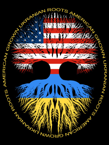 绘画 标题为“American Grown Ukra…” 由Tony Rubino, 原创艺术品, 丙烯 安装在木质担架架上