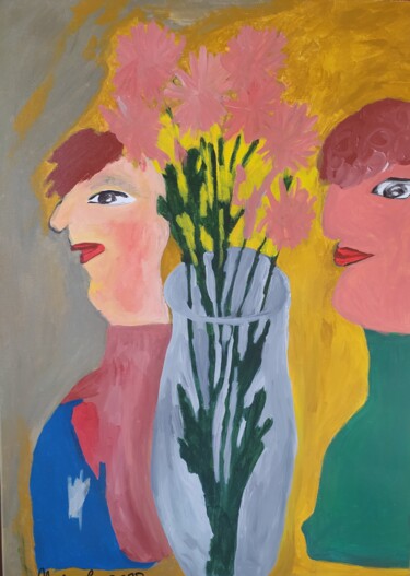 Peinture intitulée "L'année 2021" par Claudia Moro, Œuvre d'art originale, Acrylique Monté sur Châssis en bois
