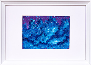 BLUE FOREST, abstract landscape, birch trees, jardin, garden 绘画 标题为“BLUE FOREST, abstra…” 由Rimma Savina, 原创艺术品, 丙烯