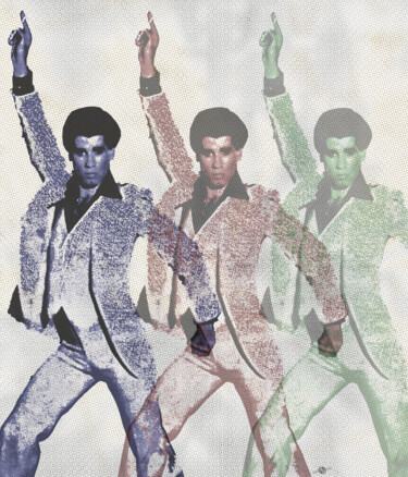 제목이 "Stayin Alive Pop 4"인 미술작품 Tony Rubino로, 원작, 아크릴 나무 들것 프레임에 장착됨