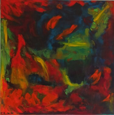 Peinture intitulée "Vie chérie" par Christiane Arques, Œuvre d'art originale, Huile Monté sur Châssis en bois