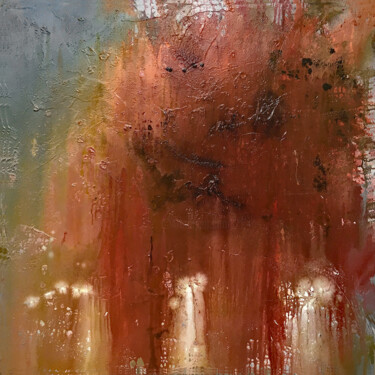 绘画 标题为“Rot Red Strukturen…” 由Rudi Eckerle, 原创艺术品, 颜料