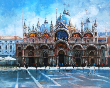 San Marco Peinture intitulée "San Marco" par Sylvie Julkowski-Egard, Œuvre d'art originale, Huile Monté sur Châssis en bois