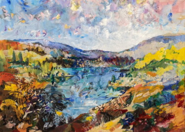 Upper Verdon - Haut Verdon Peinture intitulée "Upper Verdon - Haut…" par Christopher Walker, Œuvre d'art originale, Huile Monté sur Châssis en bois