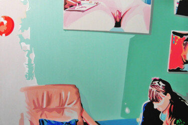 Painting titled "exhibition" by Georg Dienz, Original Artwork, Acrylic