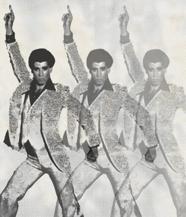 제목이 "Stayin Alive Pop 2"인 미술작품 Tony Rubino로, 원작, 아크릴 나무 들것 프레임에 장착됨