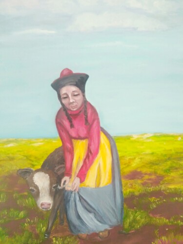 Peinture intitulée "Монголия" par Olga Stepanenko, Œuvre d'art originale, Huile