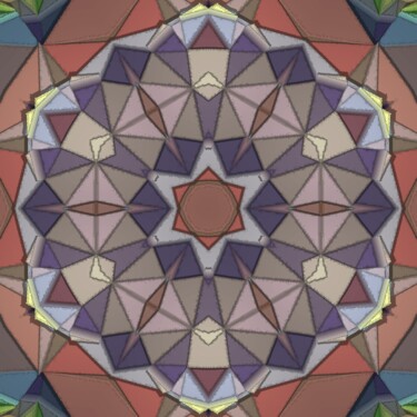 Arte digital titulada "Ancient tile mosaic…" por Abraham Addy, Obra de arte original, Pintura Digital