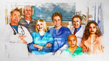 My art 554 Tv Show Scrubs Donald Faison Christopher Turk Digital Arts με τίτλο "My art 554 Tv Show…" από Leonardo Lillian, Αυθεντικά έργα τέχνης, Ψηφιακή ζωγραφική