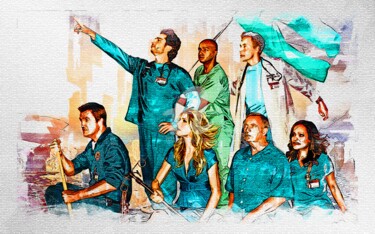 My art 555 Tv Show Scrubs Donald Faison Christopher Turk Digital Arts με τίτλο "My art 555 Tv Show…" από Leonardo Lillian, Αυθεντικά έργα τέχνης, Ψηφιακή ζωγραφική