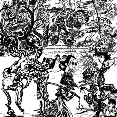 Digitale Kunst mit dem Titel "Konsum" von Darkartffo, Original-Kunstwerk, 2D digitale Arbeit