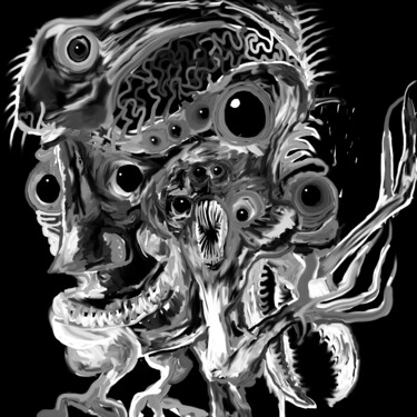 Digitale Kunst mit dem Titel "Birdhead" von Darkartffo, Original-Kunstwerk, 2D digitale Arbeit