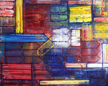 Schilderij getiteld "Point Me In The Rig…" door Preston M. Smith (PMS), Origineel Kunstwerk, Olie