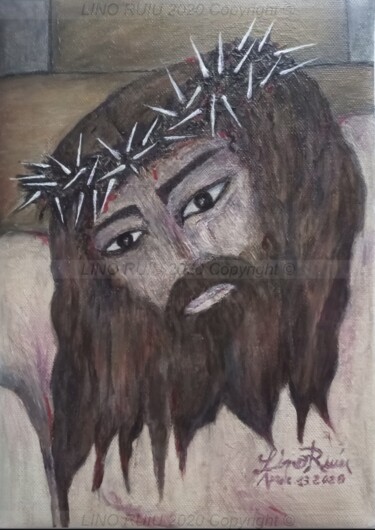 Painting titled "De Imitatione Chris…" by Lino Ruiu, Original Artwork, Oil