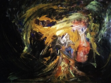 Peinture intitulée "H" par Luis Key, Œuvre d'art originale, Huile