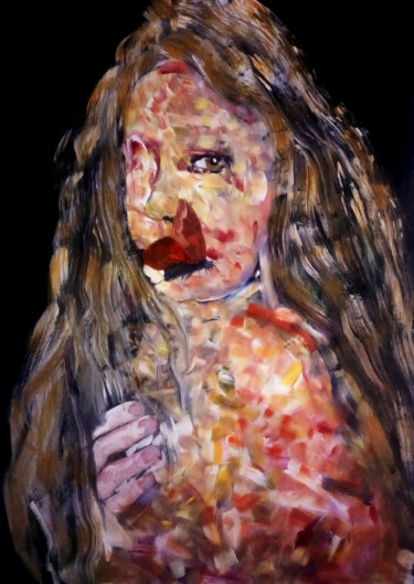 Peinture intitulée "Silencio" par Luis Key, Œuvre d'art originale, Huile