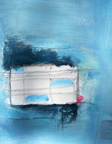 Schilderij getiteld "Spring in squares" door Meike Van Riel, Origineel Kunstwerk, Acryl