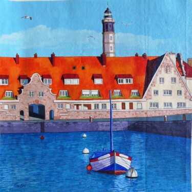 Peinture intitulée "le courgain maritim…" par Christelle Vaesken, Œuvre d'art originale, Acrylique