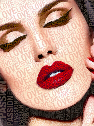 绘画 标题为“Love And Passion Po…” 由Tony Rubino, 原创艺术品, 丙烯 安装在木质担架架上