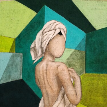 RELAXING ROOM Painting titled "RELAXING ROOM" by Antonella Preti, Original Artwork, Acrylic Mounted on Wood Stretcher frame