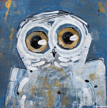 绘画 标题为“Owl#05” 由Camille Sanchez, 原创艺术品, 丙烯