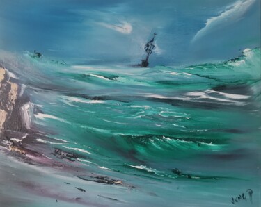 Peinture intitulée "Tempête(2022)" par Pascal Jung, Œuvre d'art originale, Huile