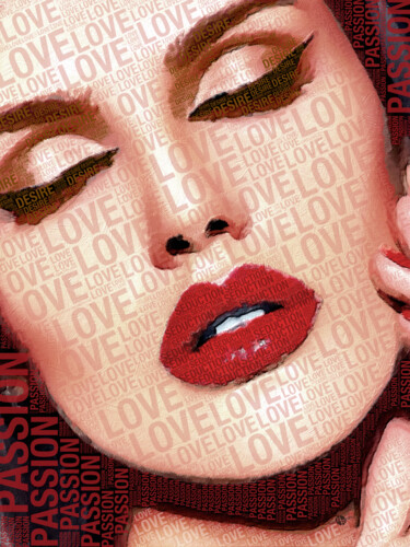 绘画 标题为“Love And Passion Po…” 由Tony Rubino, 原创艺术品, 丙烯 安装在木质担架架上