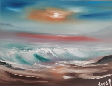 Peinture intitulée "Magic wave" par Pascal Jung, Œuvre d'art originale, Huile