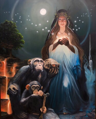 Malerei mit dem Titel "Metamorphosis" von Richard Ferguson, Original-Kunstwerk, Öl Auf Keilrahmen aus Holz montiert