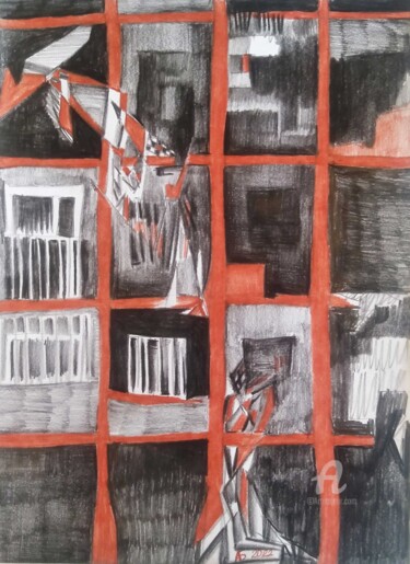 图画 标题为“"NEW REALITY" №4.” 由Lyudmila Belenkina, 原创艺术品, 孔戴