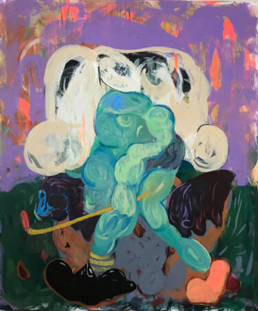 绘画 标题为“hockey player” 由Igor Skaletsky, 原创艺术品, 丙烯
