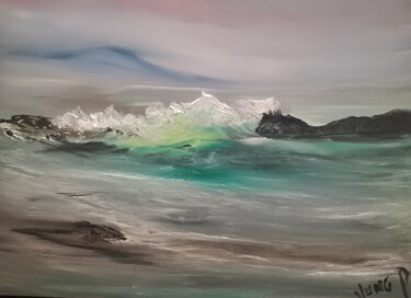 Peinture intitulée "My hearth is with U…" par Pascal Jung, Œuvre d'art originale, Huile