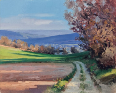 Peinture intitulée "Chemin de Rame" par Pascal Giroud, Œuvre d'art originale, Huile