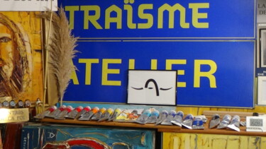 Peinture intitulée "atelier traisme l a…" par Frederic Servian, Œuvre d'art originale, Huile