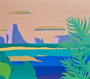 绘画 标题为“Formentera” 由Emilie Chêne, 原创艺术品, 丙烯 安装在木质担架架上