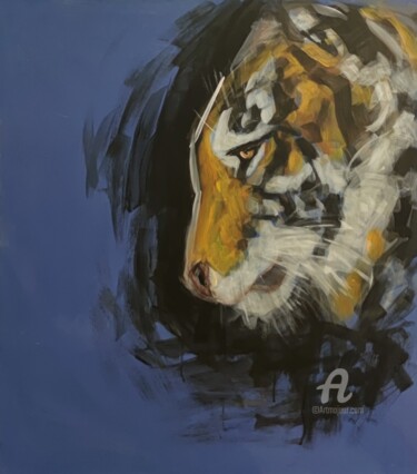 绘画 标题为“Tiger side view” 由Valentina Reymer, 原创艺术品, 丙烯