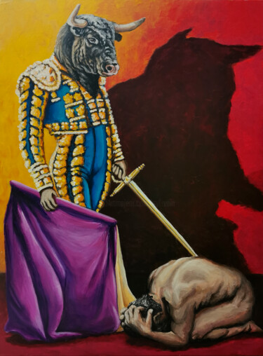 Peinture intitulée "SOL Y SOMBRA" par Syl20, Œuvre d'art originale, Acrylique Monté sur Châssis en bois